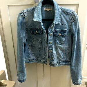 Chelsea and Violet Puff Sleeve Denim Jacket Size Large